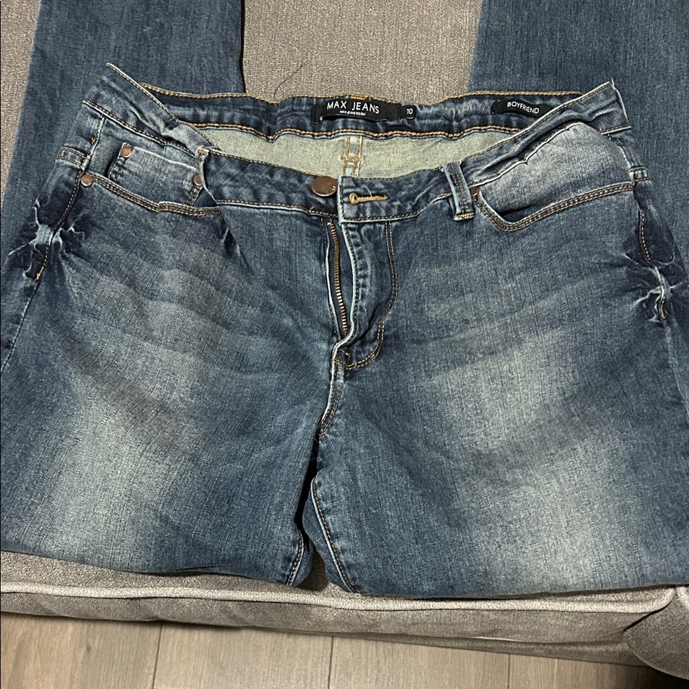 Max Jeans Women's Classic Blue Boyfriend Jeans